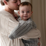 Children’s Wide Ribbed Knit Sweater ‘Rain Gray’