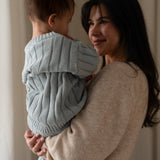 Children’s Wide Ribbed Knit Sweater ‘Fog’