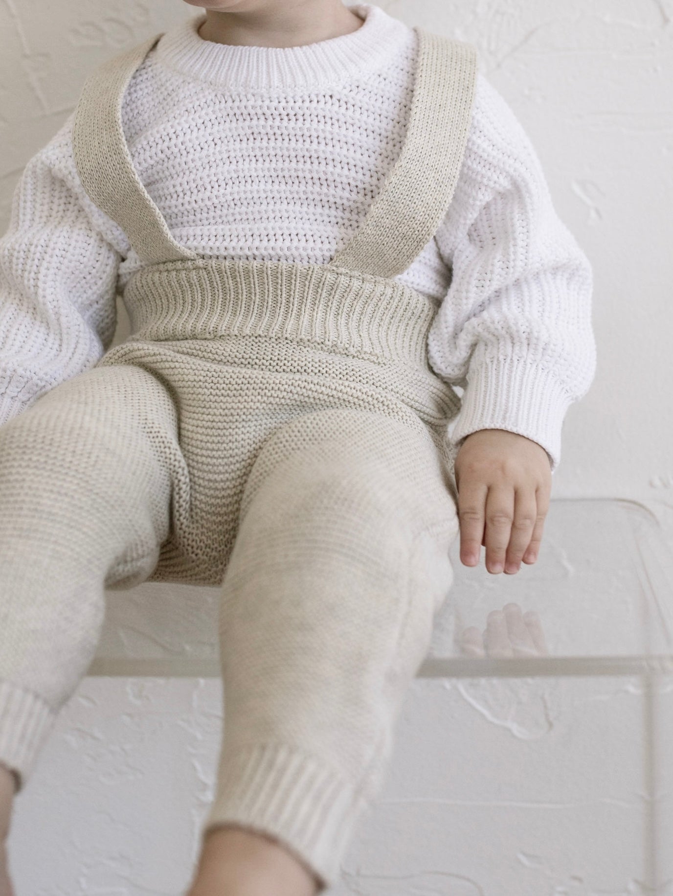‘Gray Marle’ Knit Suspenders