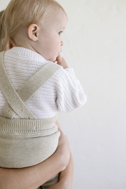‘Gray Marle’ Knit Suspenders