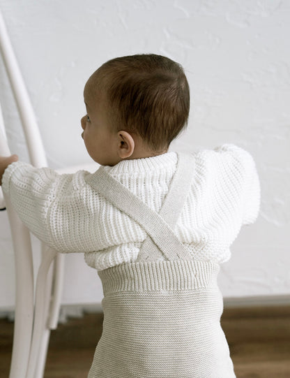 ‘Gray Marle’ Knit Suspenders
