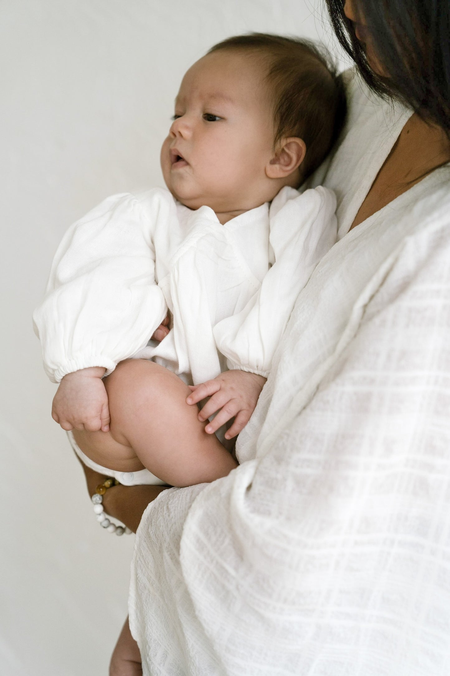 Billowed Muslin Romper ‘White’