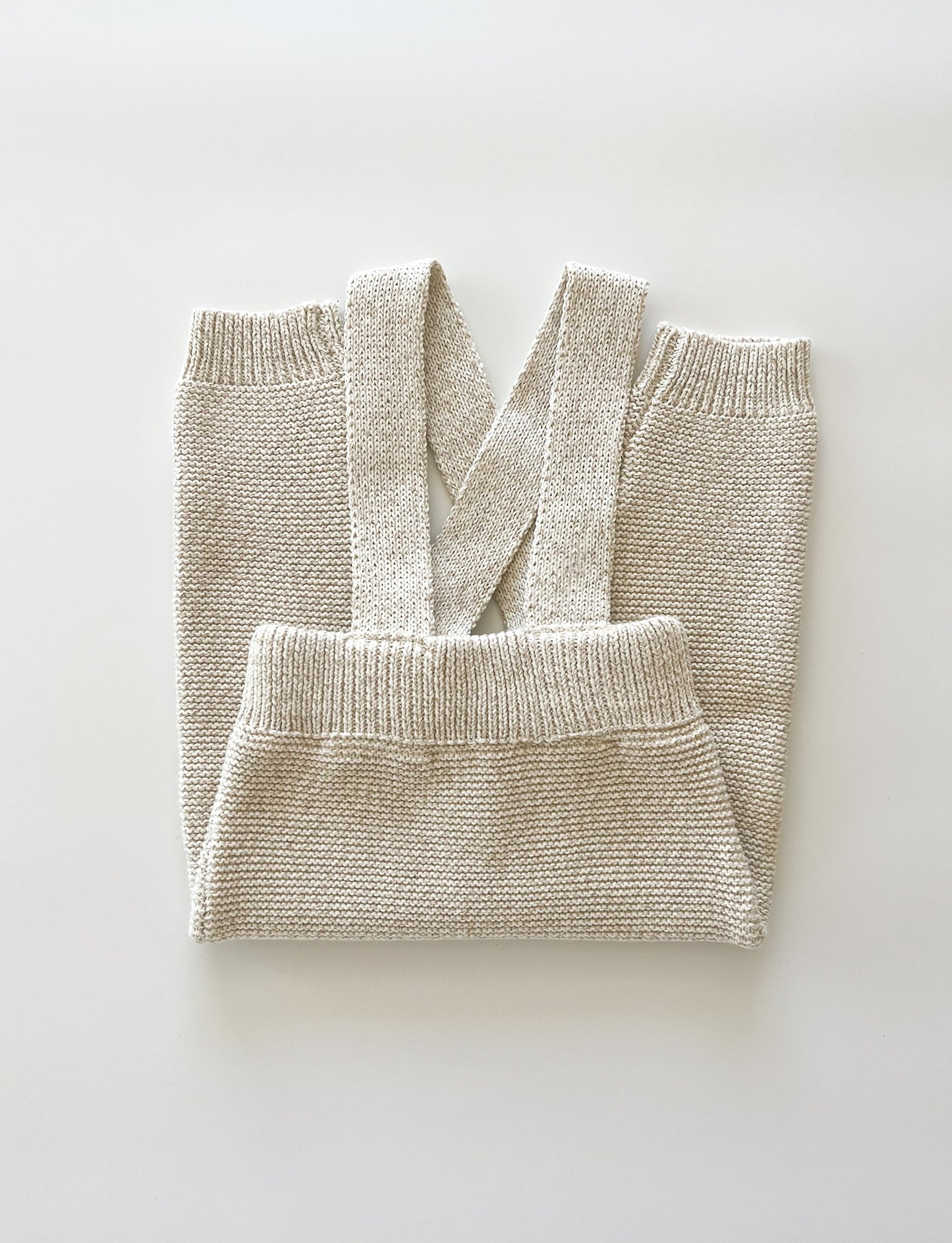 ‘Oatmeal Knit Suspenders’