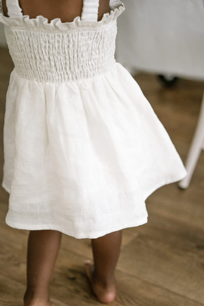 Florence Linen Dress ‘White’