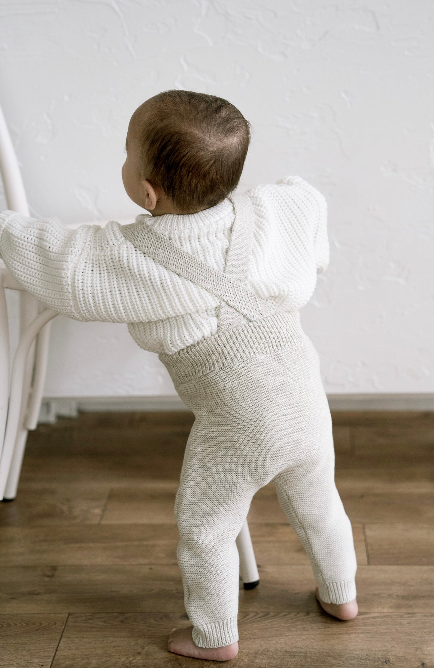 ‘Gray Marle’ Knit Suspenders