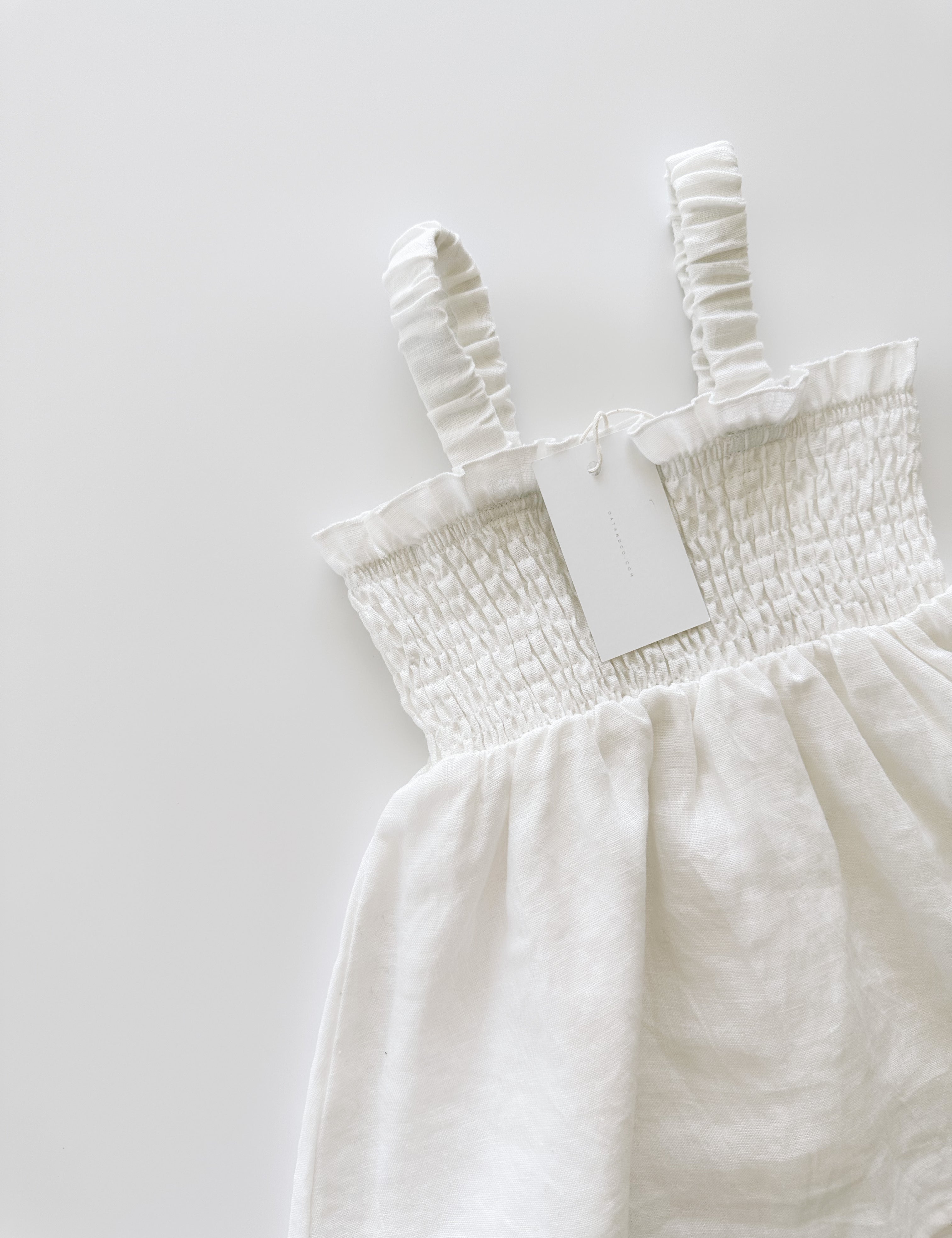 Florence Linen Dress 'White' Oat Co Florence Linen Dress 'White' Oat Co