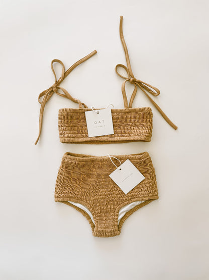 Smocked Bikini Top - Citrus
