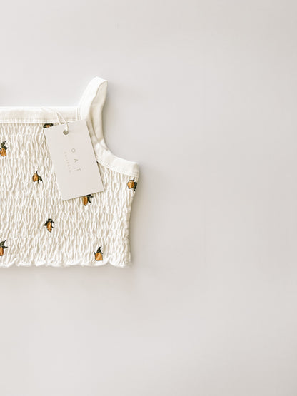 Lemons Smocked Tank