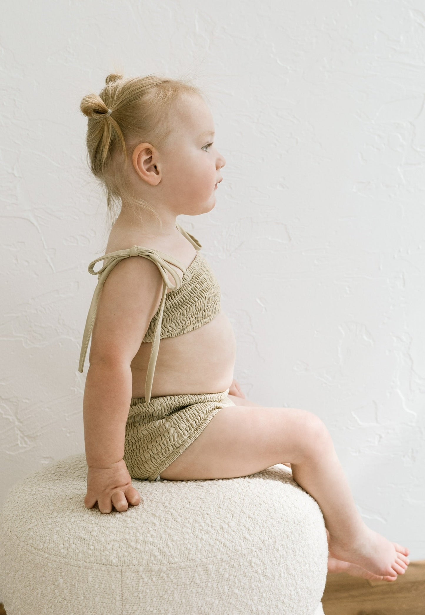 Smocked Bikini Top - Sand