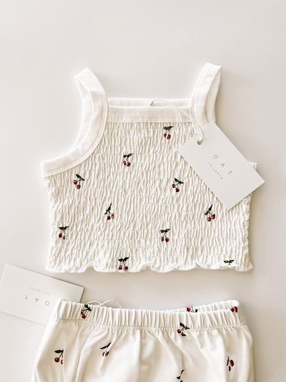 Cherries Smocked Tank