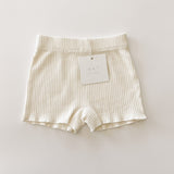 Ribbed Cotton Shorts - Vintage Stripe