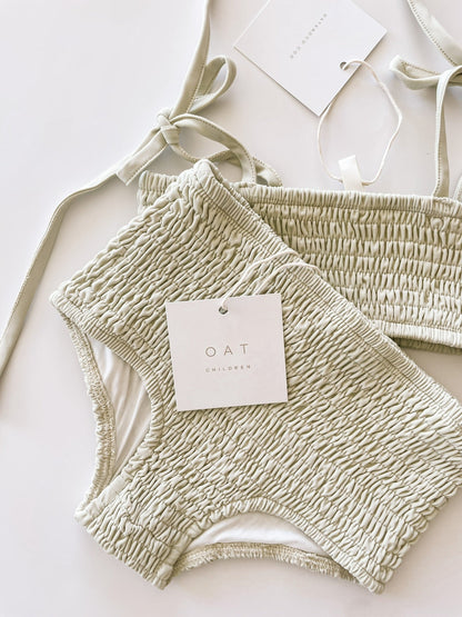 High Waisted Bikini Bottoms - Sage