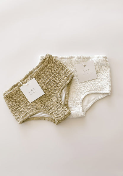 High Waisted Bikini Bottoms - Coconut