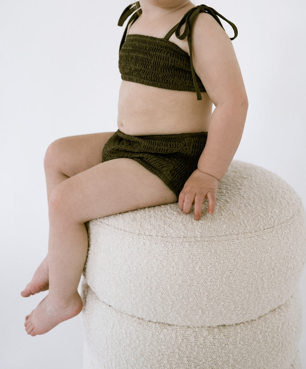 Smocked Bikini Top - Olive