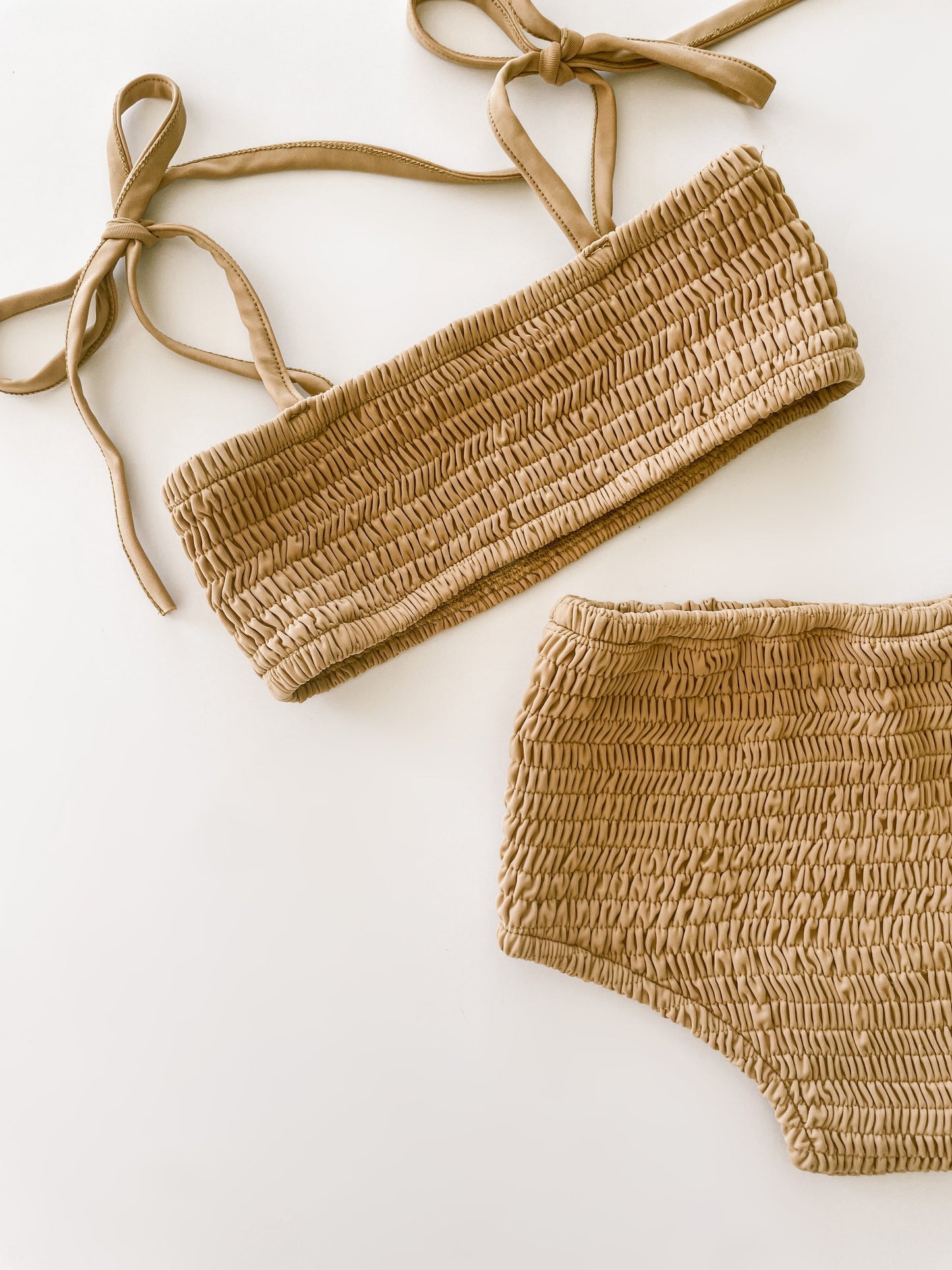 Smocked Bikini Top - Citrus