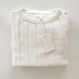 Women’s Wide Ribbed Knit Sweater ‘Dove’