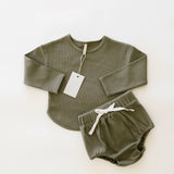 Essential Cotton Ribbed Bloomer ‘Olive’