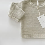 Purl Knit Sweater ‘Gray Marle’