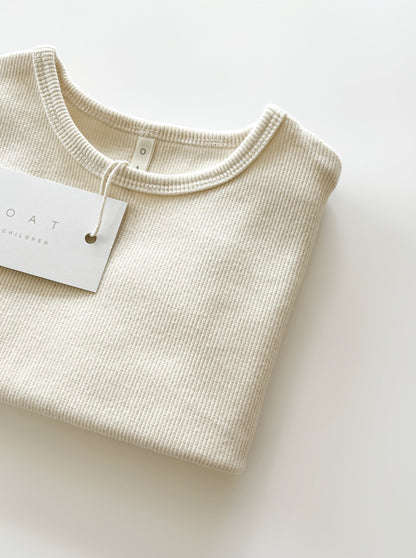 Essential Cotton Ribbed Long Sleeve ‘Ivory’