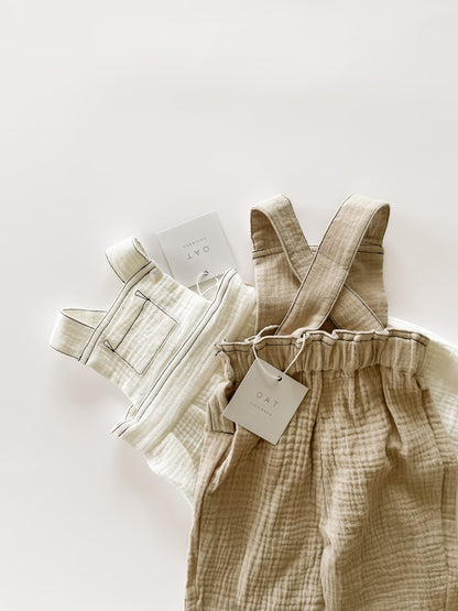 Muslin Overalls - Vintage Brown