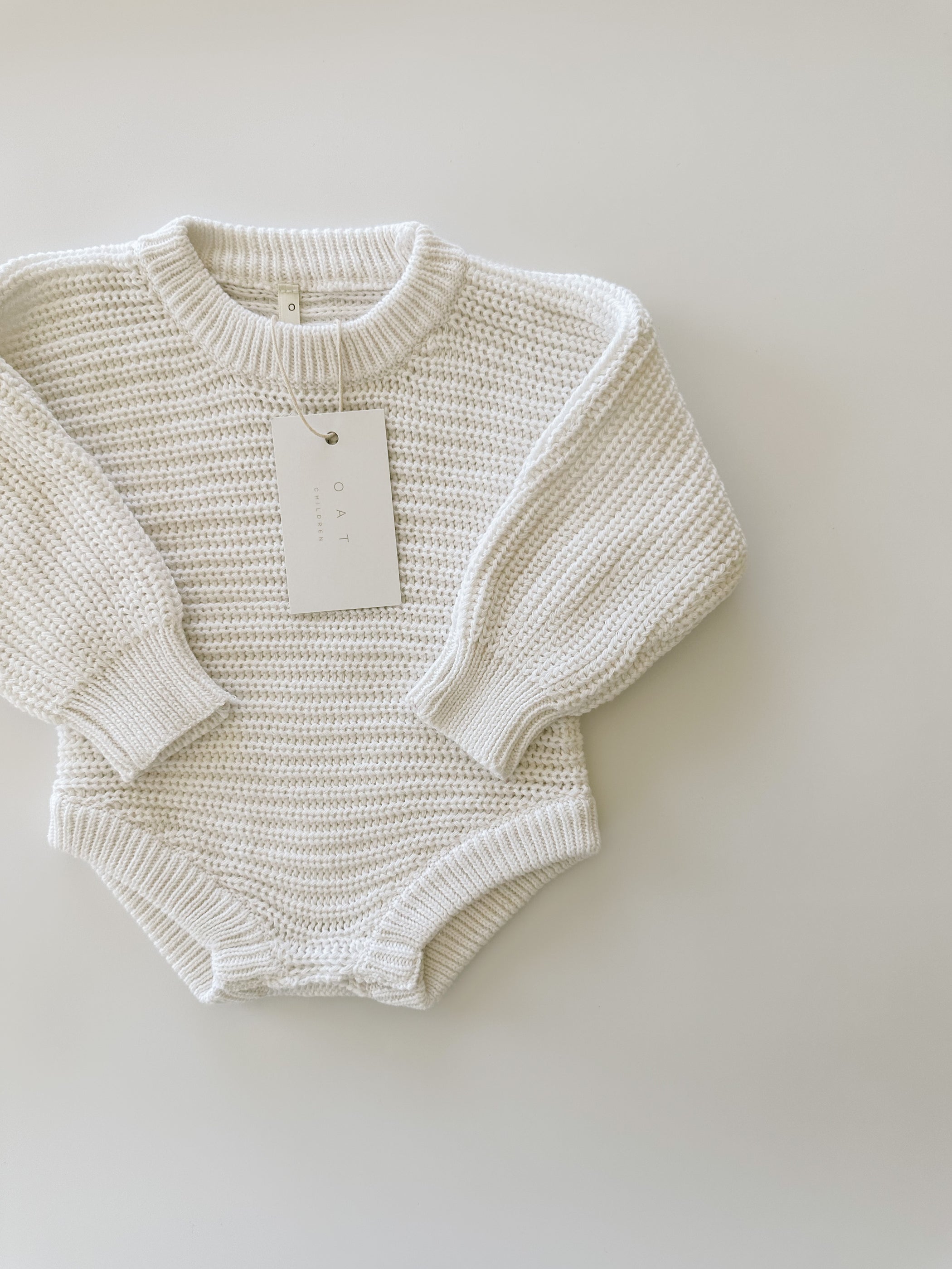 Chunky Knit Onesie Dove Oat Co