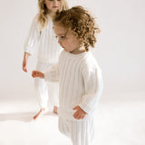 Children’s Wide Ribbed Knit Sweater ‘Dove’