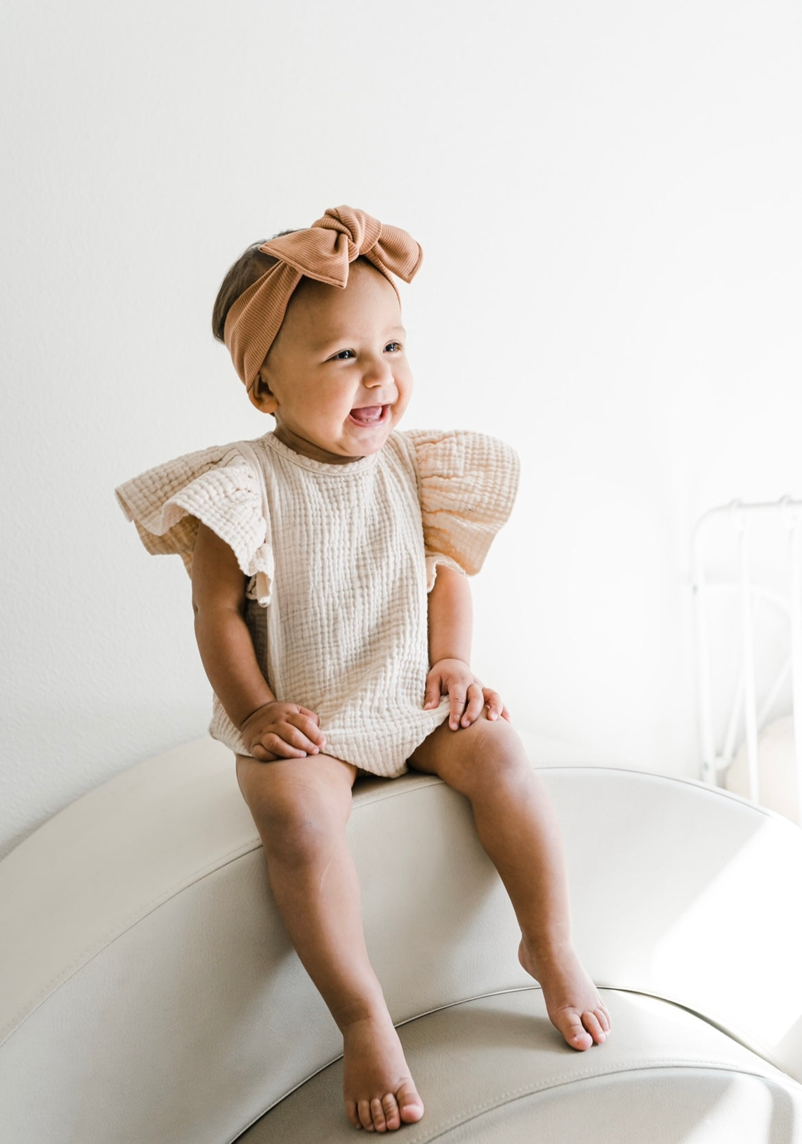 Muslin Bubble Romper - Petal