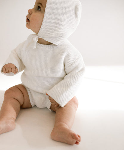 Purl Knit Sweater ‘Milk’
