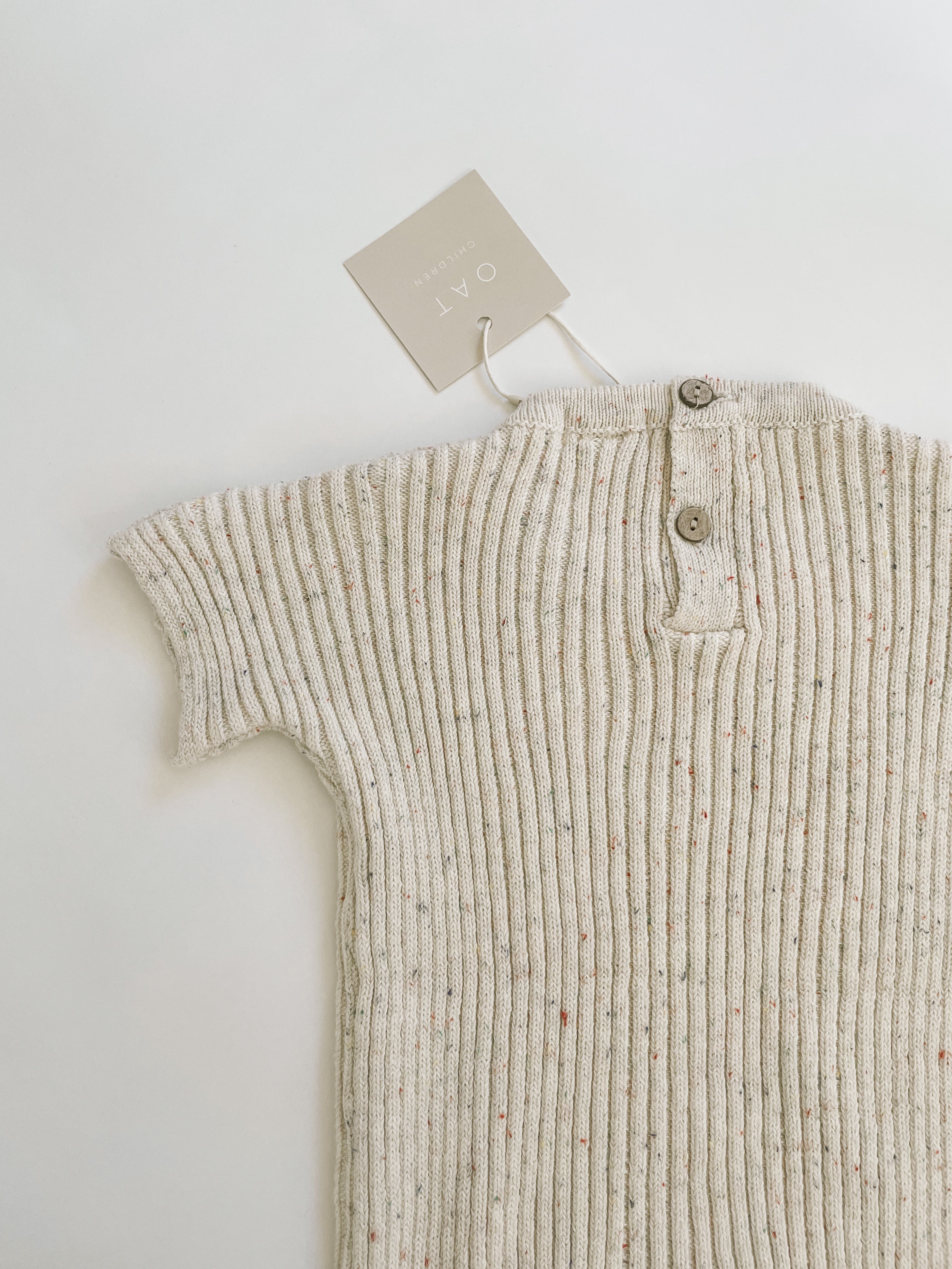 Sprinkle Ribbed Knit Tee Playsuit