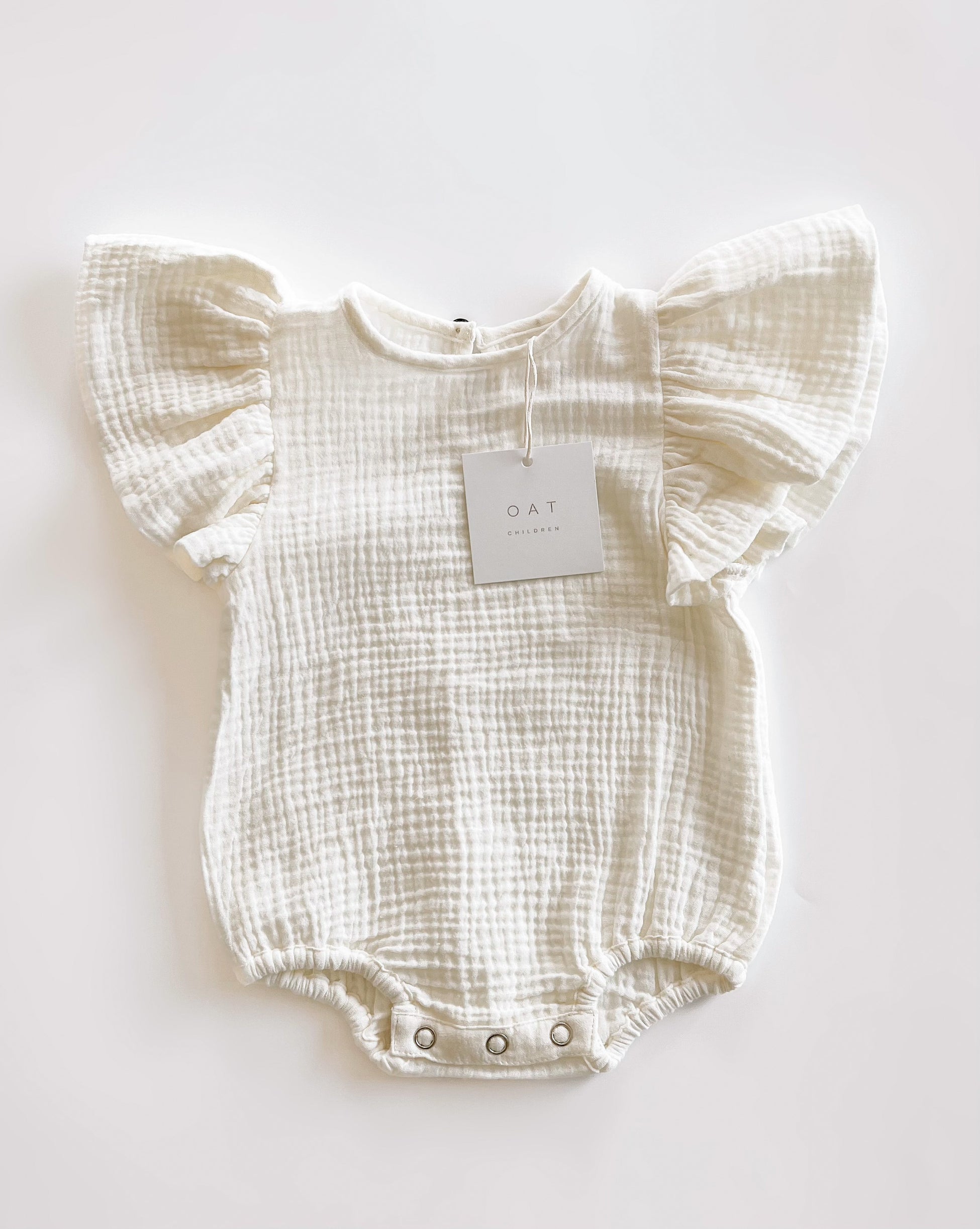 Organic Muslin Bubble Romper-Sage Checks Print