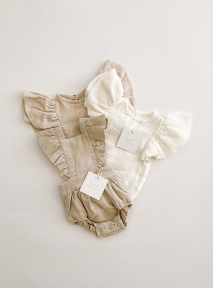 Muslin Bubble Romper - Petal