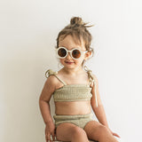 Smocked Bikini Top - Sand