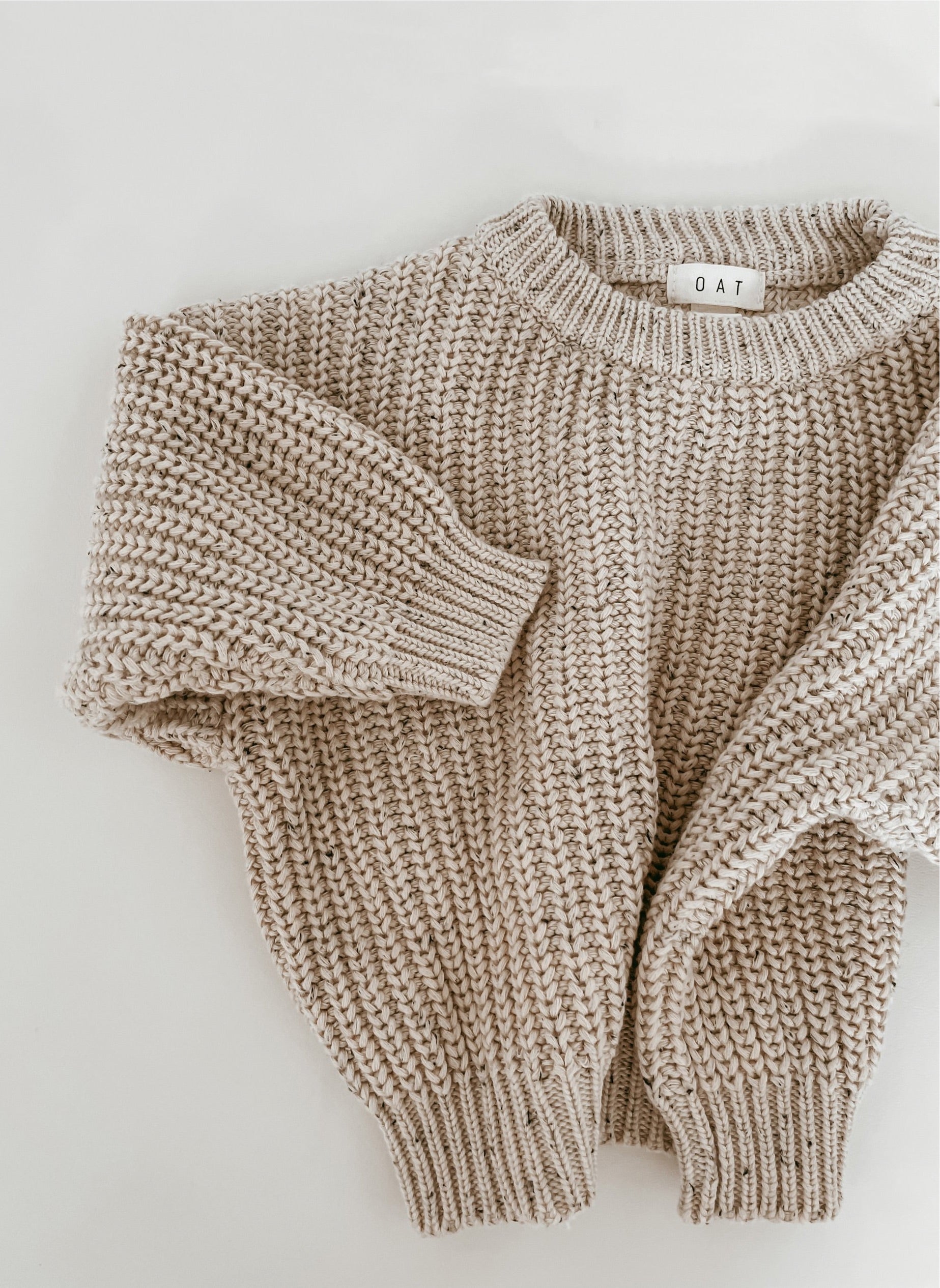 ‘Oat Fleck’ Chunky Sweater – Oat Co