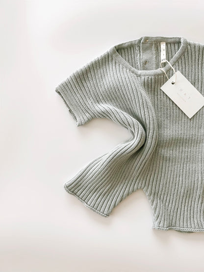 Fog Ribbed Knit Tee Playsuit