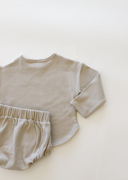 Essential Cotton Ribbed Long Sleeve ‘Lavender’
