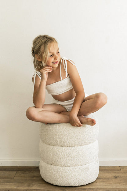 High Waisted Bikini Bottoms - Coconut