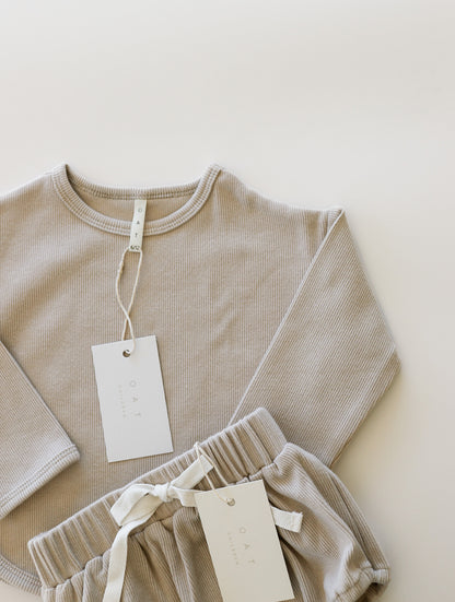 Essential Cotton Ribbed Long Sleeve ‘Lavender’