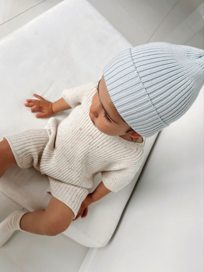 Sprinkle Ribbed Knit Tee Playsuit