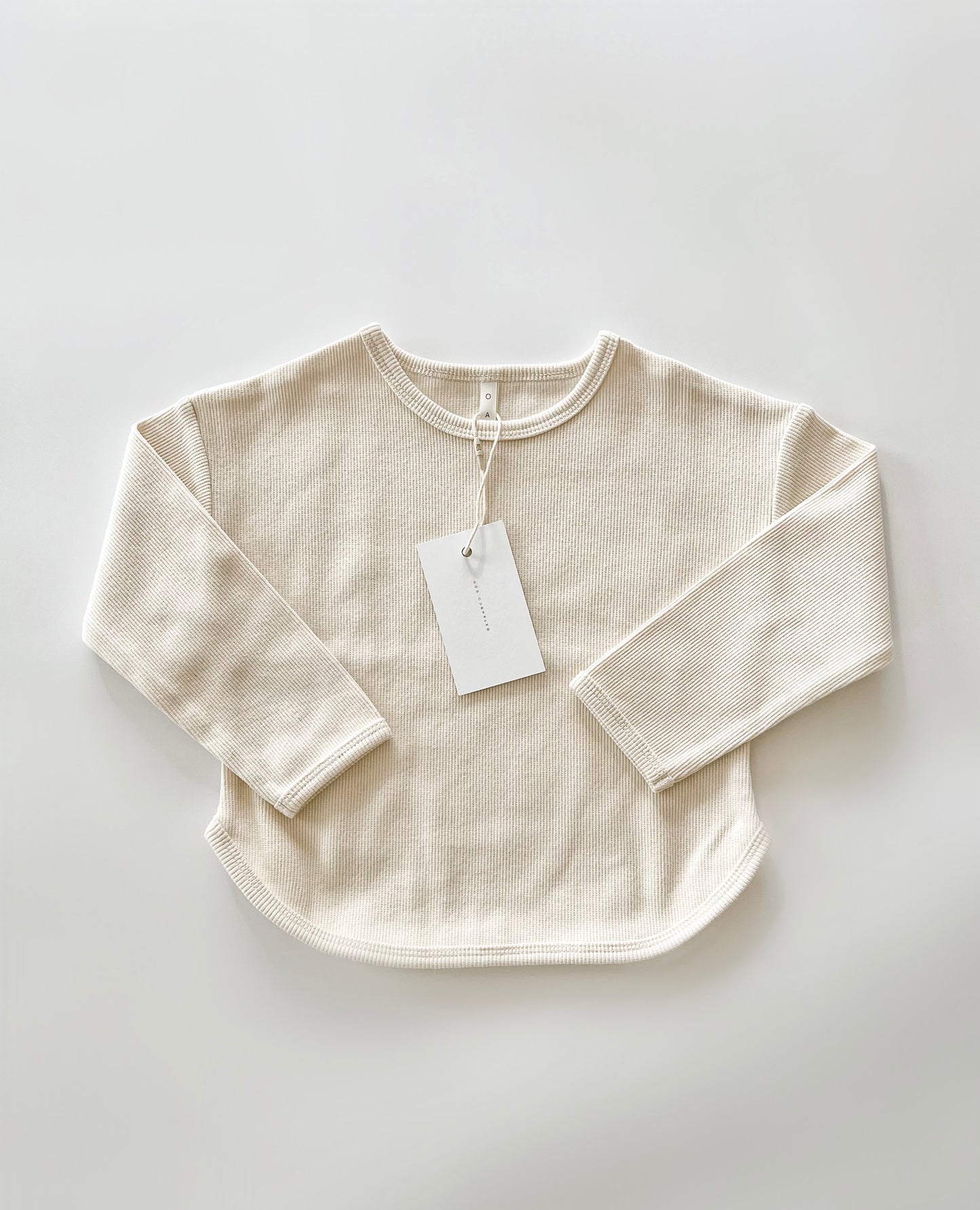 Essential Cotton Ribbed Long Sleeve ‘Ivory’