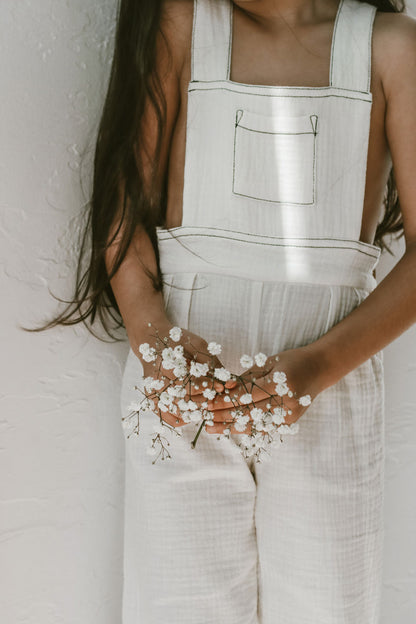 Muslin Overalls - Vanilla