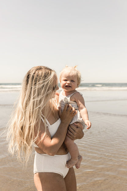 Coastal Stripe Bubble Romper