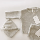 Purl Knit Sweater ‘Gray Marle’
