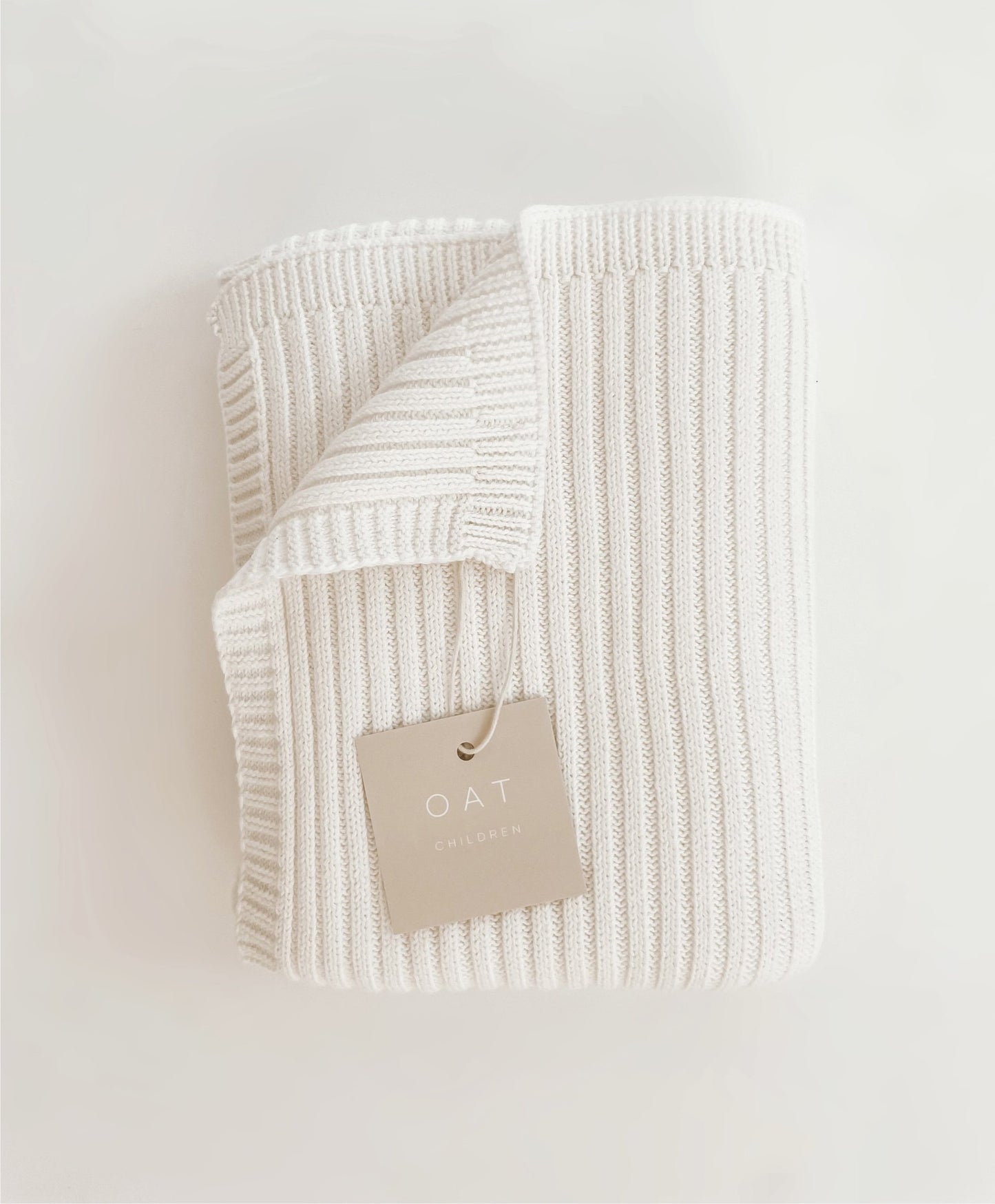 Powder Ribbed Knit Blanket