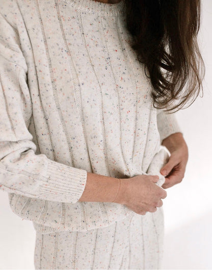 Women’s Wide Ribbed Knit Sweater ‘Sprinkle’