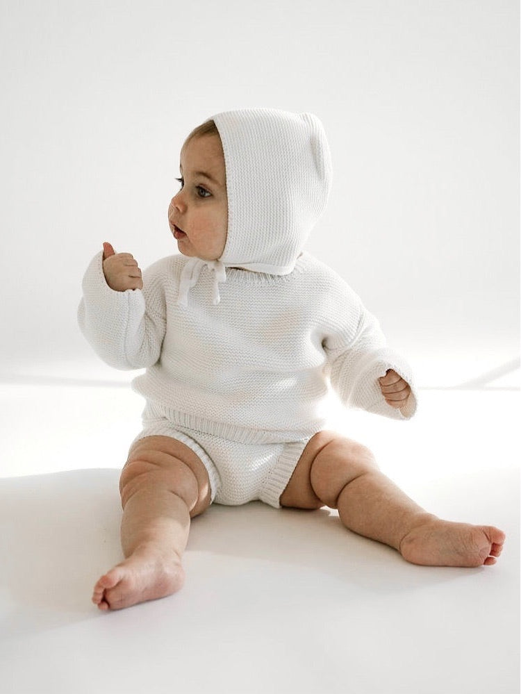 Purl Knit Sweater ‘Milk’