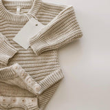 Chunky Knit Onesie ‘Biscotti’