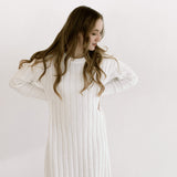 Women’s Wide Ribbed Dress ‘Dove’