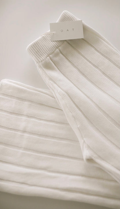 Women’s Wide Ribbed Knit Pant ‘Dove’