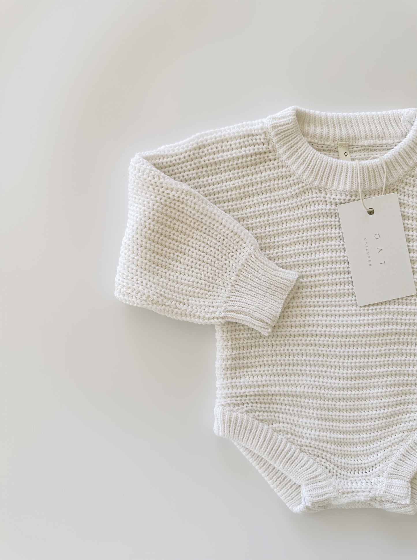 Chunky Knit Onesie ‘Dove’