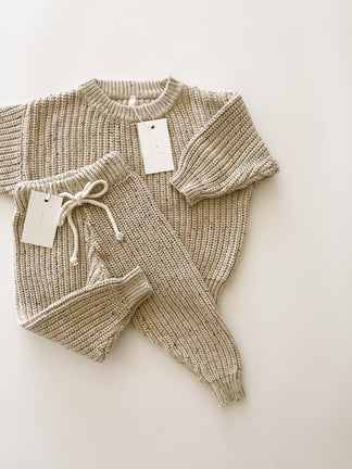 ‘Oat Fleck’ Chunky Sweater – Oat Co